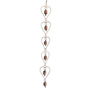 Metal Heart Bell Outdoor Wind Chime Outside Yard Garden Memorial Sympathy NEW